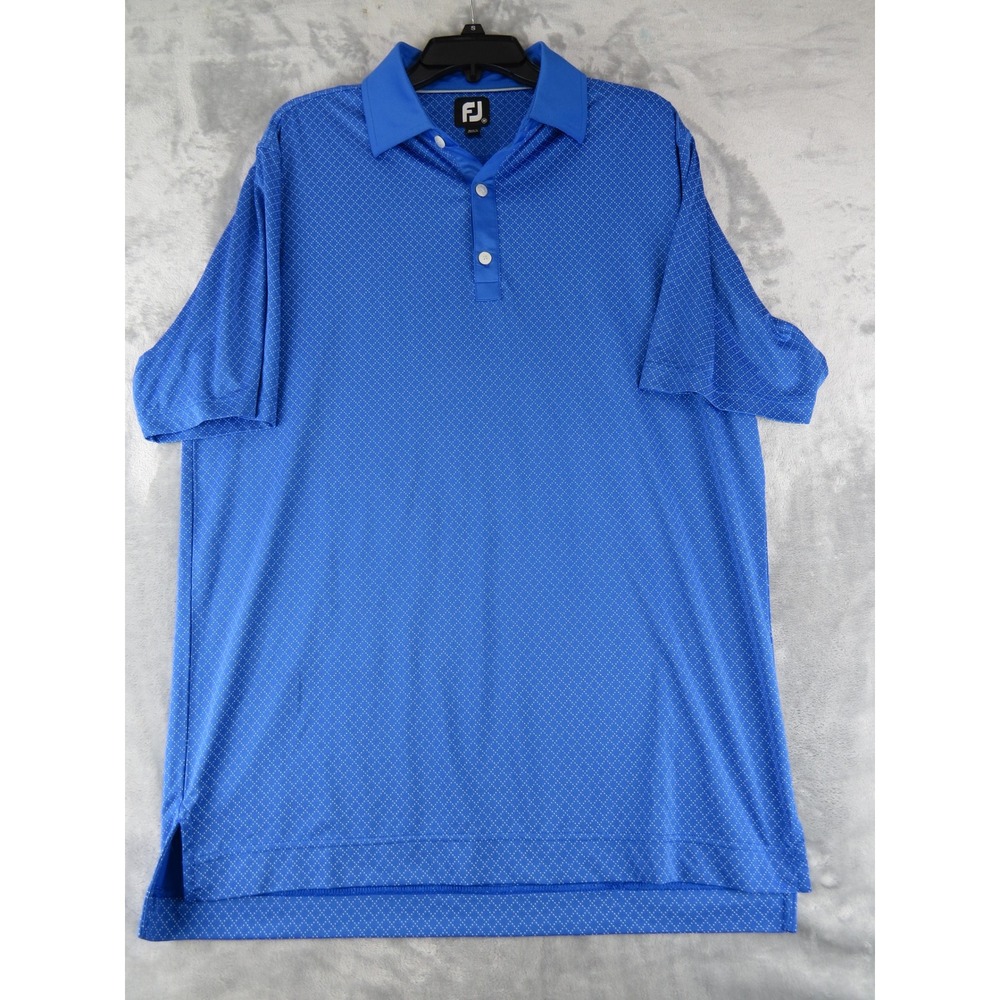 FootJoy FJ Micro Dot Golf Polo Blue Performance Shirt Mens‎ Medium